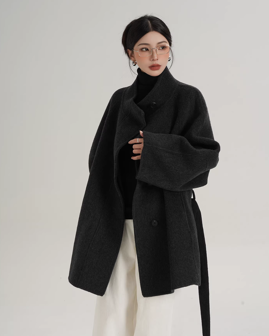 Wool Mid-Length Coat Wool Mid-Length Coat