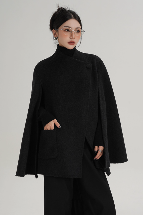 Wool Poncho Coat