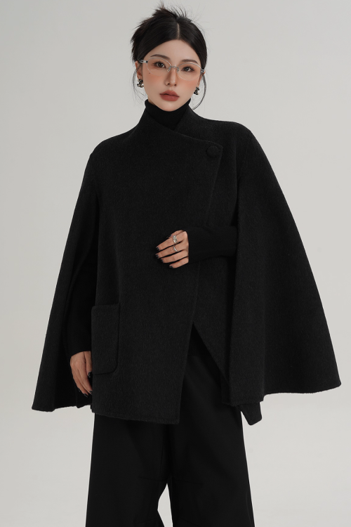 Wool Poncho Coat