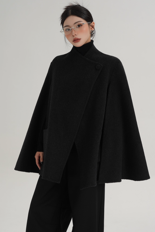 Wool Poncho Coat
