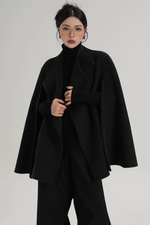 Wool Poncho Coat