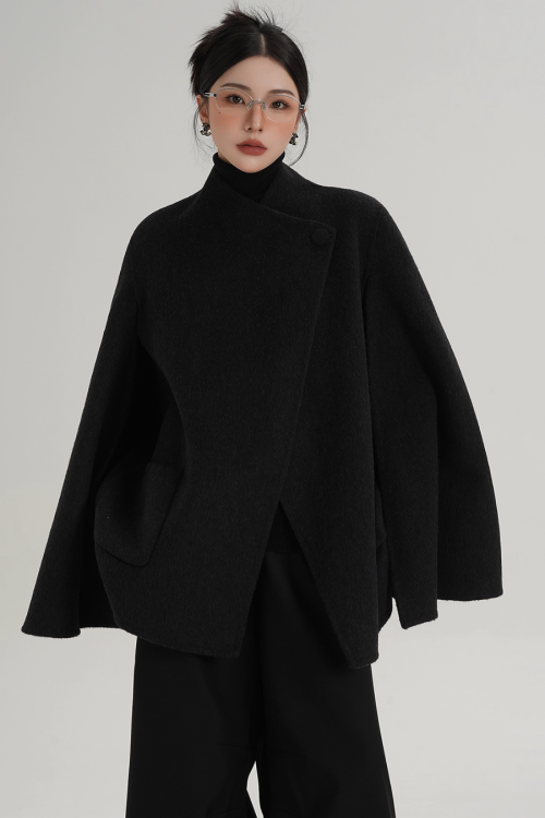 Wool Poncho Coat