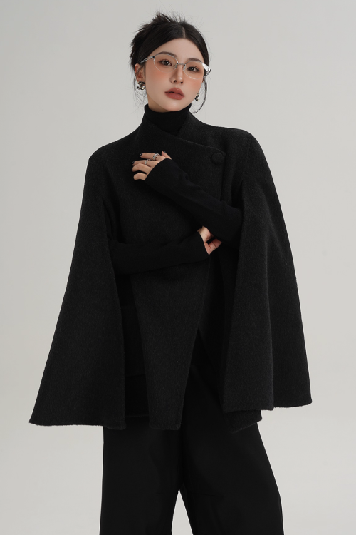 Wool Poncho Coat