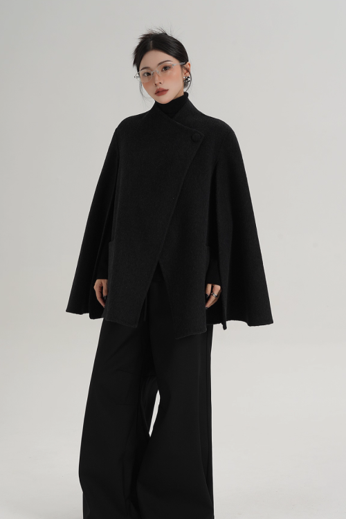 Wool Poncho Coat