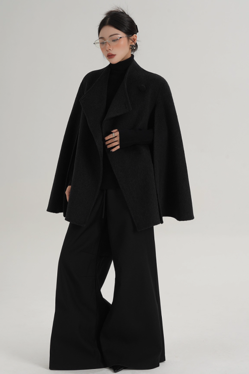 Wool Poncho Coat