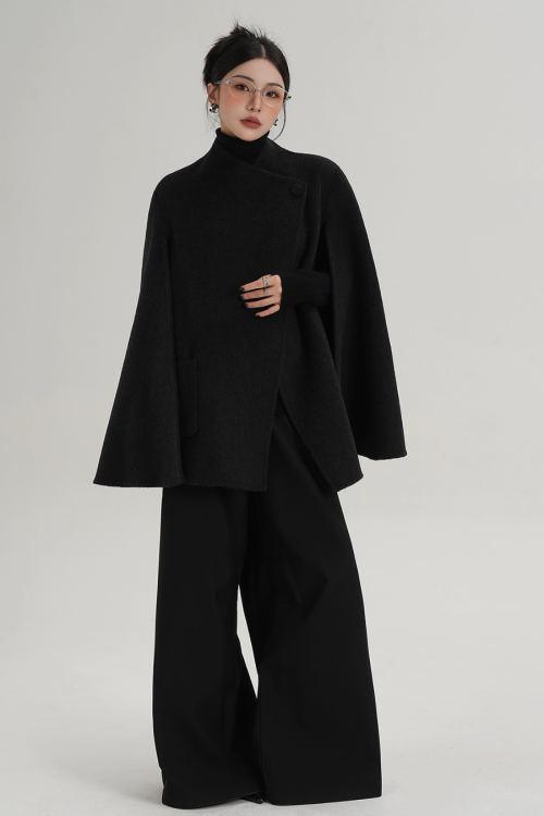 Wool Poncho Coat