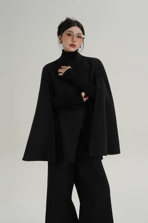 Wool Poncho Coat
