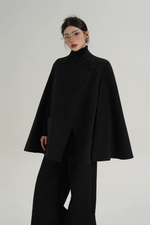 Wool Poncho Coat