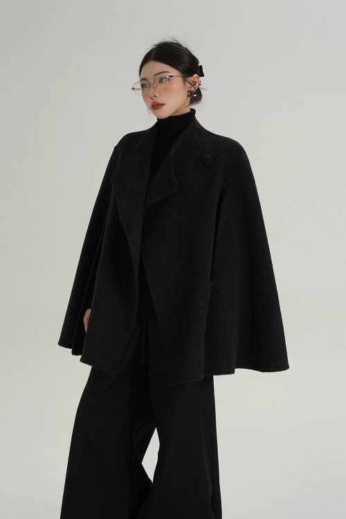 Wool Poncho Coat