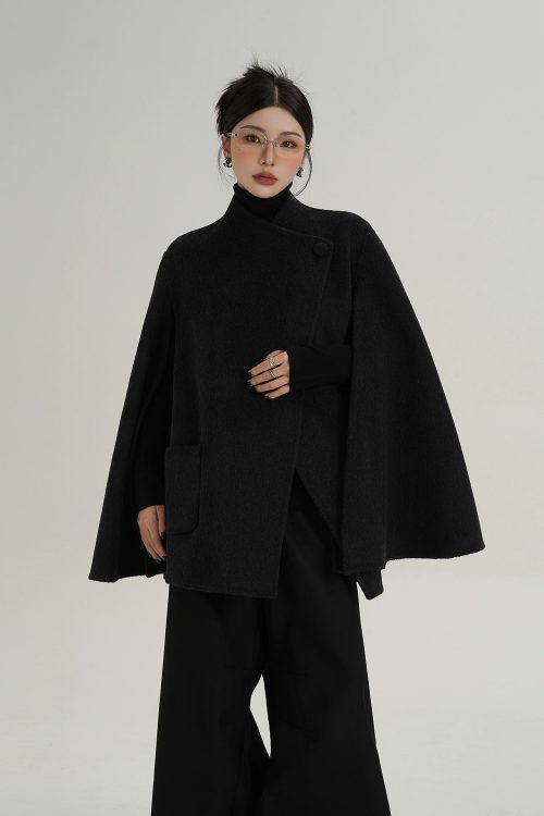 Wool Poncho Coat