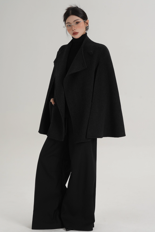 Wool Poncho Coat
