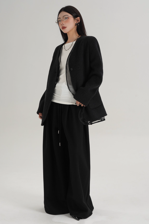 Wool Wide Pants