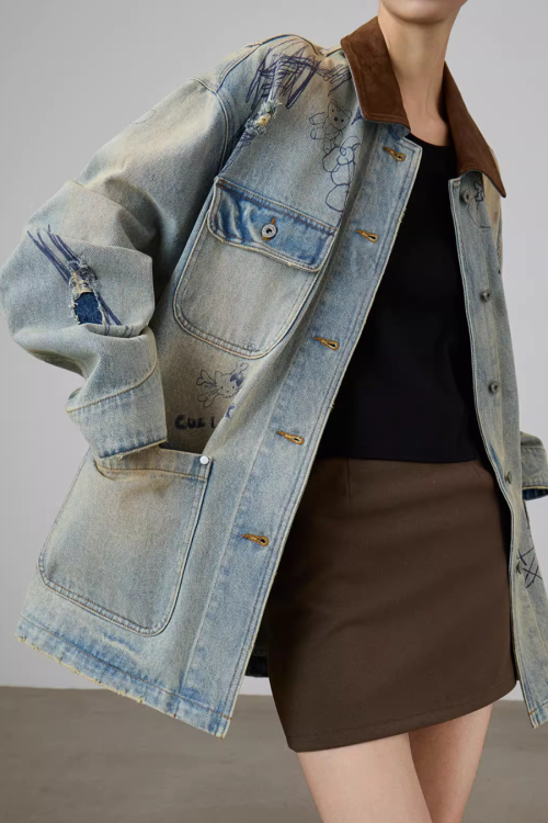 Work Pocket Denim Jacket