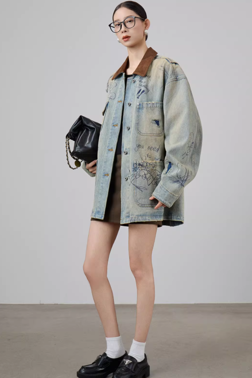 Work Pocket Denim Jacket