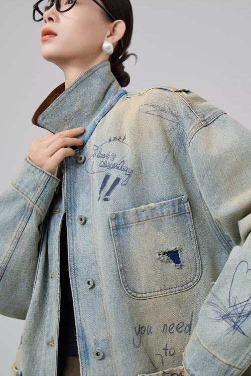 Work Pocket Denim Jacket