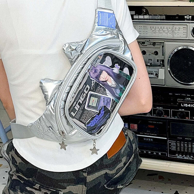 Y2K Cat Ita Bag with Clear Window for Plushies and Pins Y2K Cat Ita Bag with Clear Window for Plushies and Pins