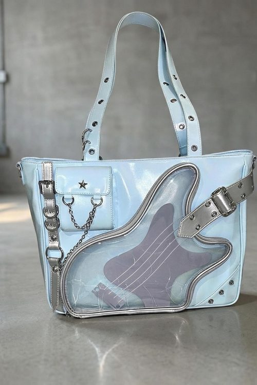 Y2K Convertible Ita Bag with Clear Window for Photocards and Pins