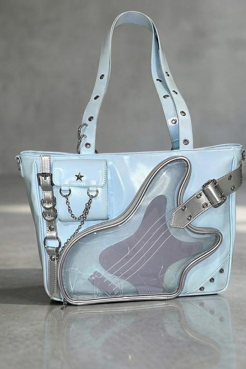 Y2K Convertible Ita Bag with Clear Window for Photocards and Pins