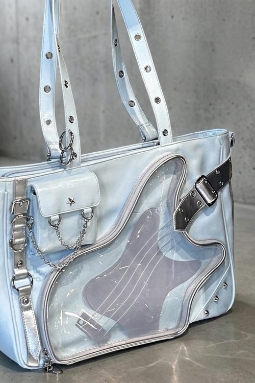 Y2K Convertible Ita Bag with Clear Window for Photocards and Pins