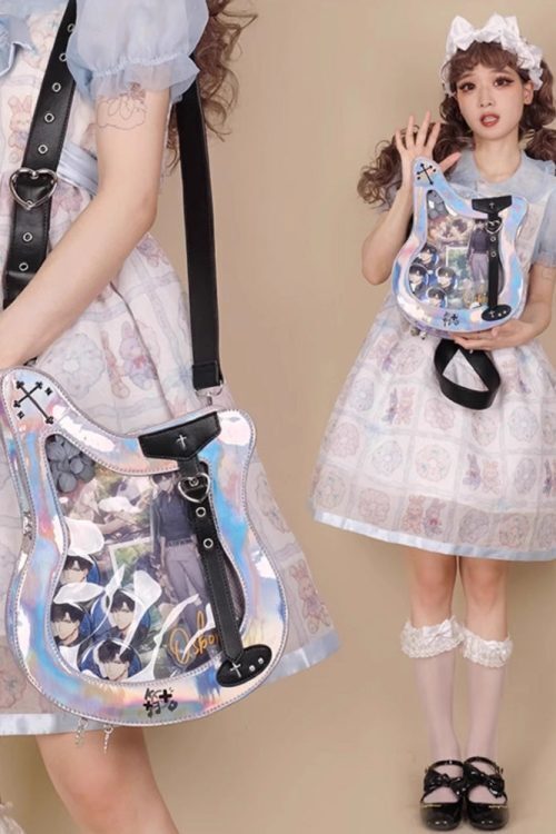 Y2K Ita Bag with Clear Window for Pin Display