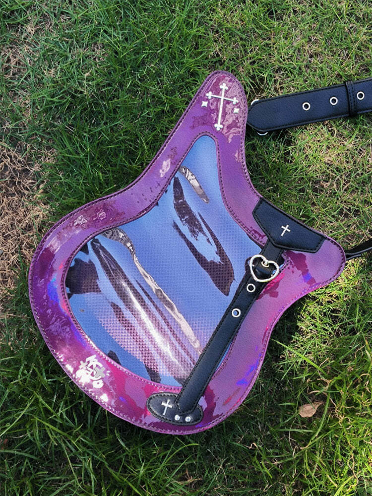 Y2K Ita Bag with Clear Window for Pin Display Y2K Ita Bag with Clear Window for Pin Display