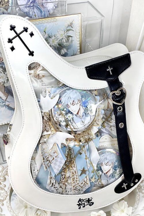 Y2K Ita Bag with Clear Window for Pin Display