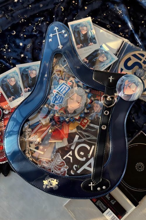 Y2K Ita Bag with Clear Window for Pin Display