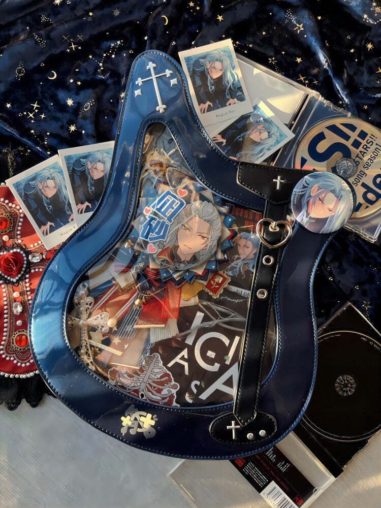 Y2K Ita Bag with Clear Window for Pin Display Y2K Ita Bag with Clear Window for Pin Display