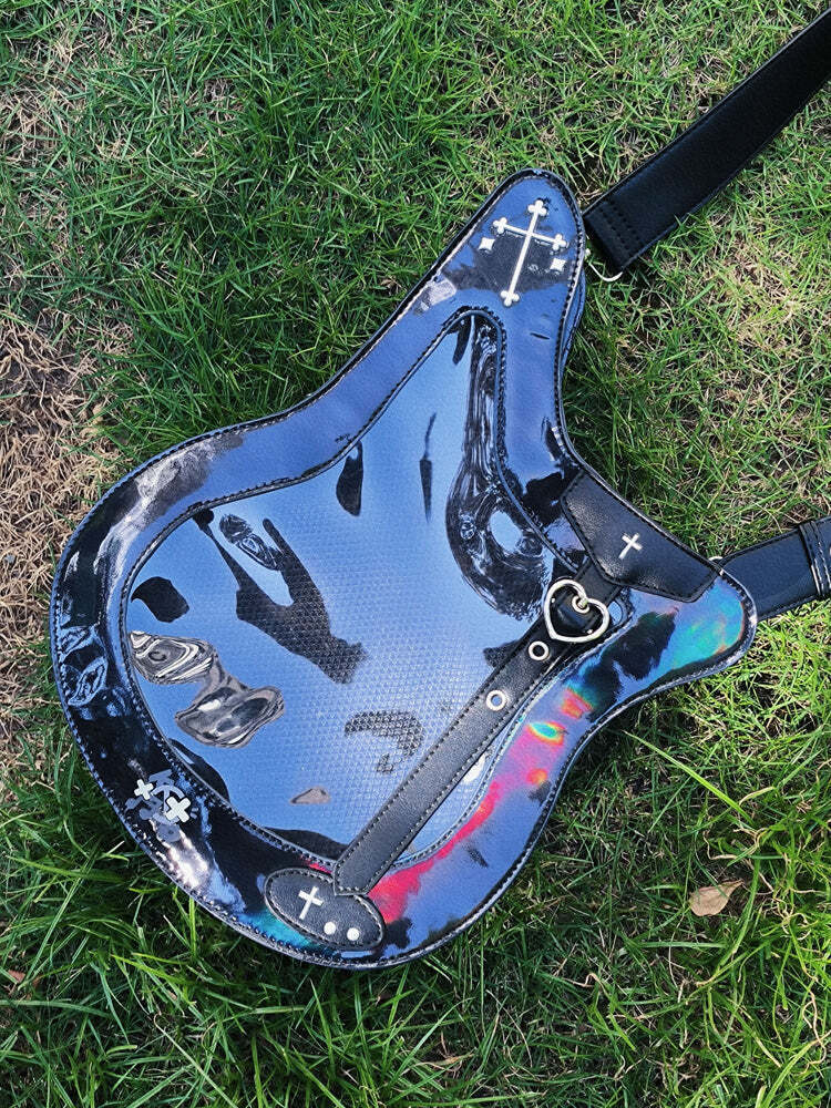 Y2K Ita Bag with Clear Window for Pin Display Y2K Ita Bag with Clear Window for Pin Display