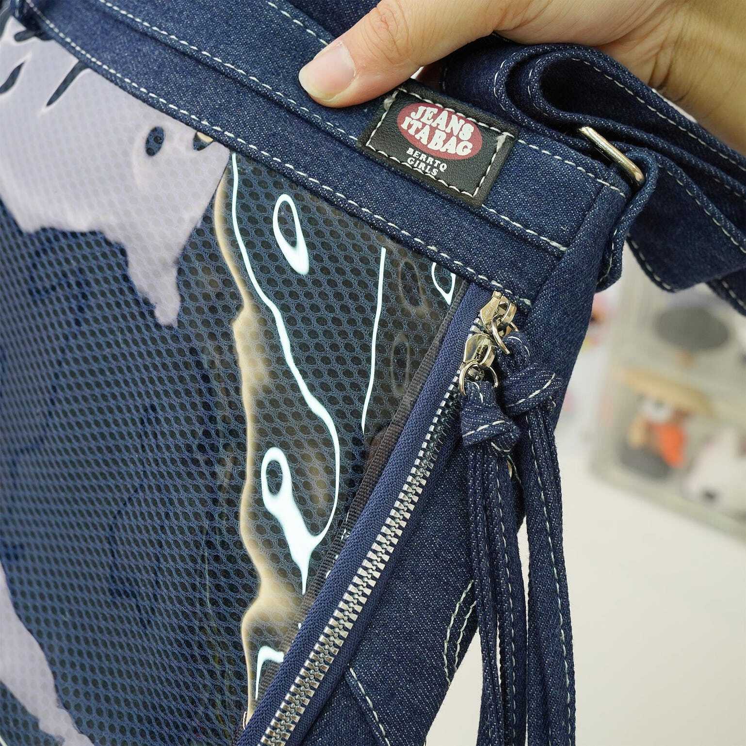 Y2K Ita Crossbody Bag with Clear Window for Pin Display Y2K Ita Crossbody Bag with Clear Window for Pin Display