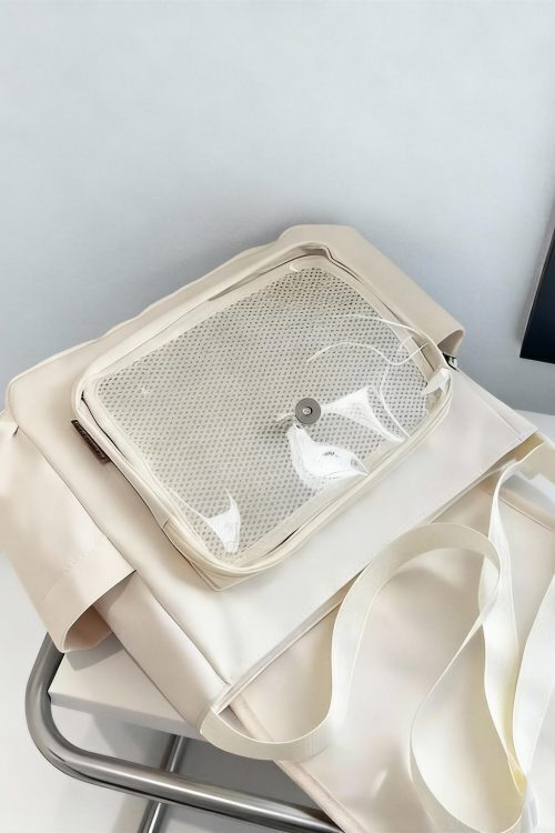 Y2K Ita Crossbody Bag with Clear Window for Plushies and Pins