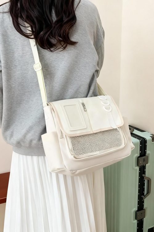 Y2K Ita Crossbody Bag with Clear Window for Plushies and Pins
