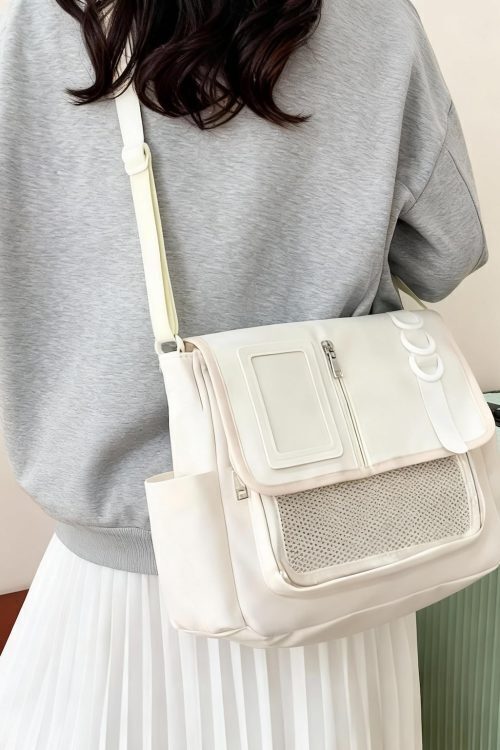 Y2K Ita Crossbody Bag with Clear Window for Plushies and Pins