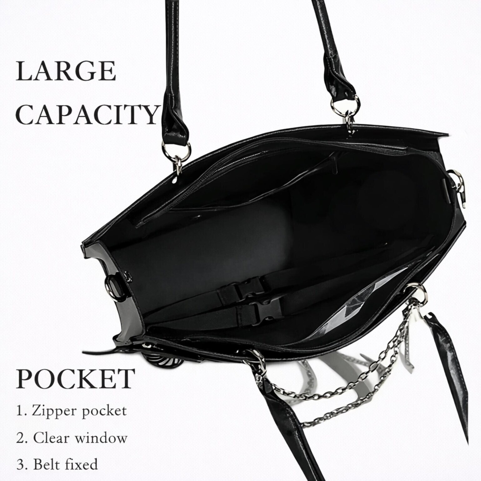 Y2K Ita Handbag with Clear Window for Pin Display Y2K Ita Handbag with Clear Window for Pin Display