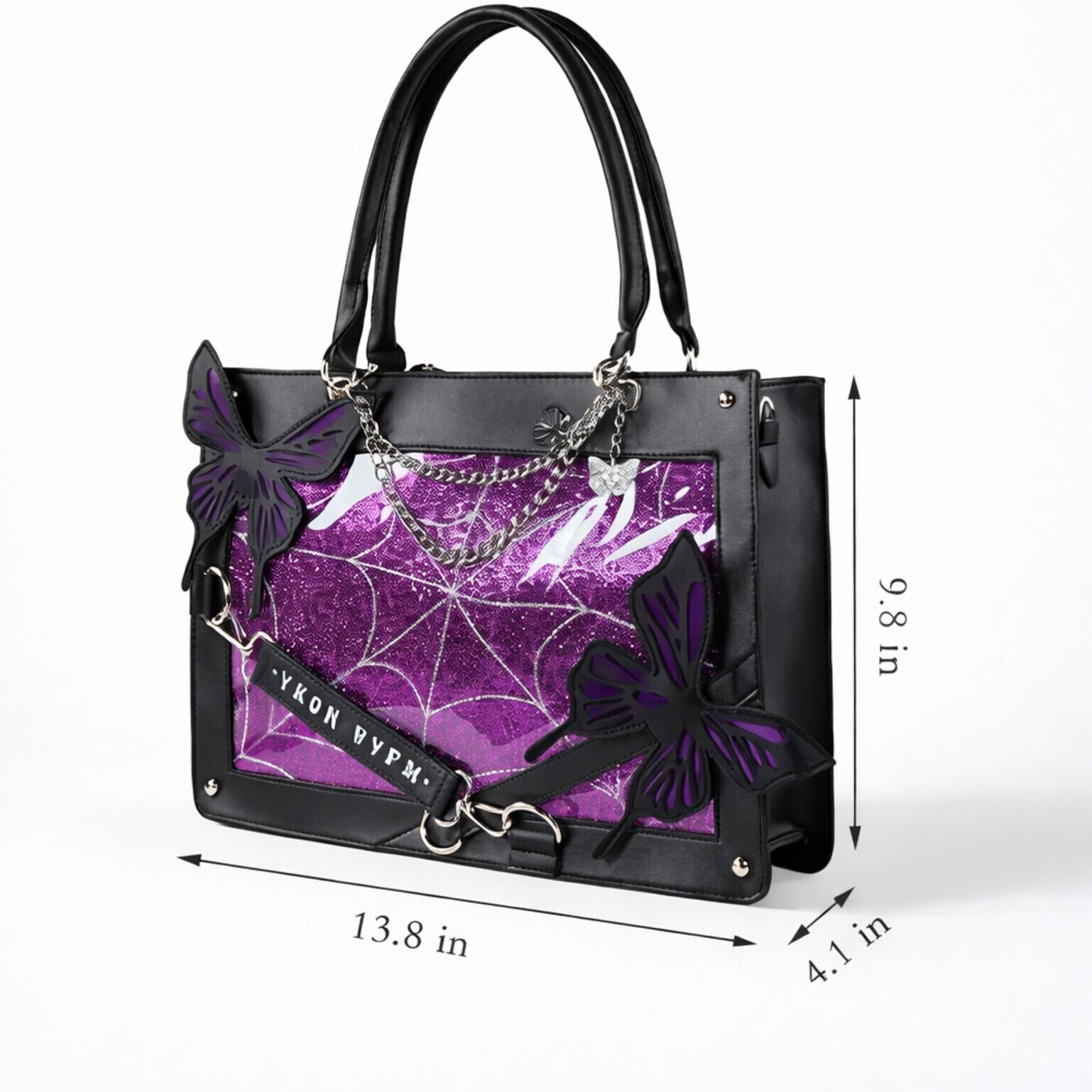 Y2K Ita Handbag with Clear Window for Pin Display Y2K Ita Handbag with Clear Window for Pin Display