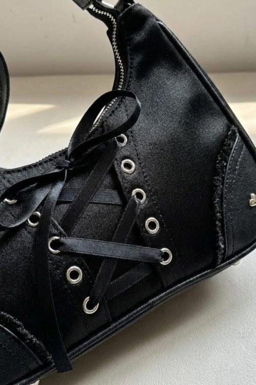 Y2K Ita Shoulder Bag with Clear Window for Photocards and Pins