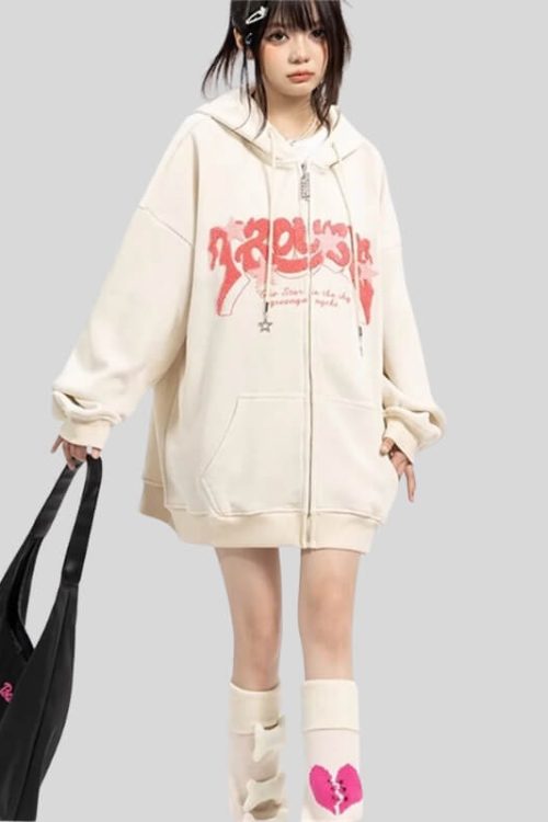 Y2K Oversized Graphic Hoodie