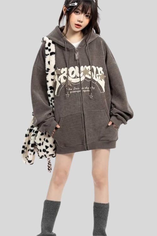Y2K Oversized Graphic Hoodie