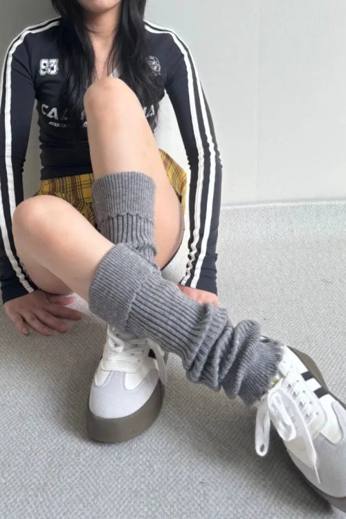 Y2K Ribbed Knit Leg Warmers