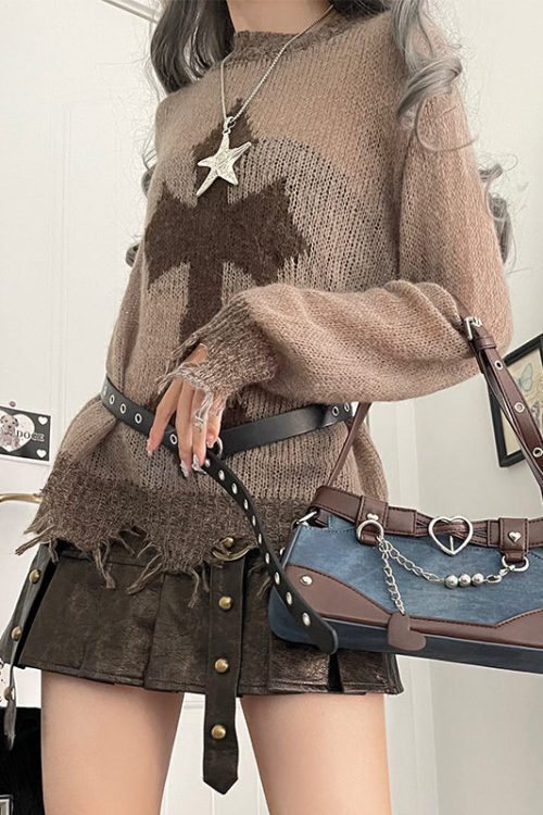 Y2K Vintage Ita Bag with Clear Window for Plushies and Pins