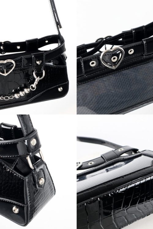 Y2K Vintage Ita Bag with Clear Window for Plushies and Pins