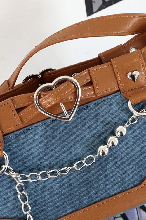 Y2K Vintage Ita Bag with Clear Window for Plushies and Pins