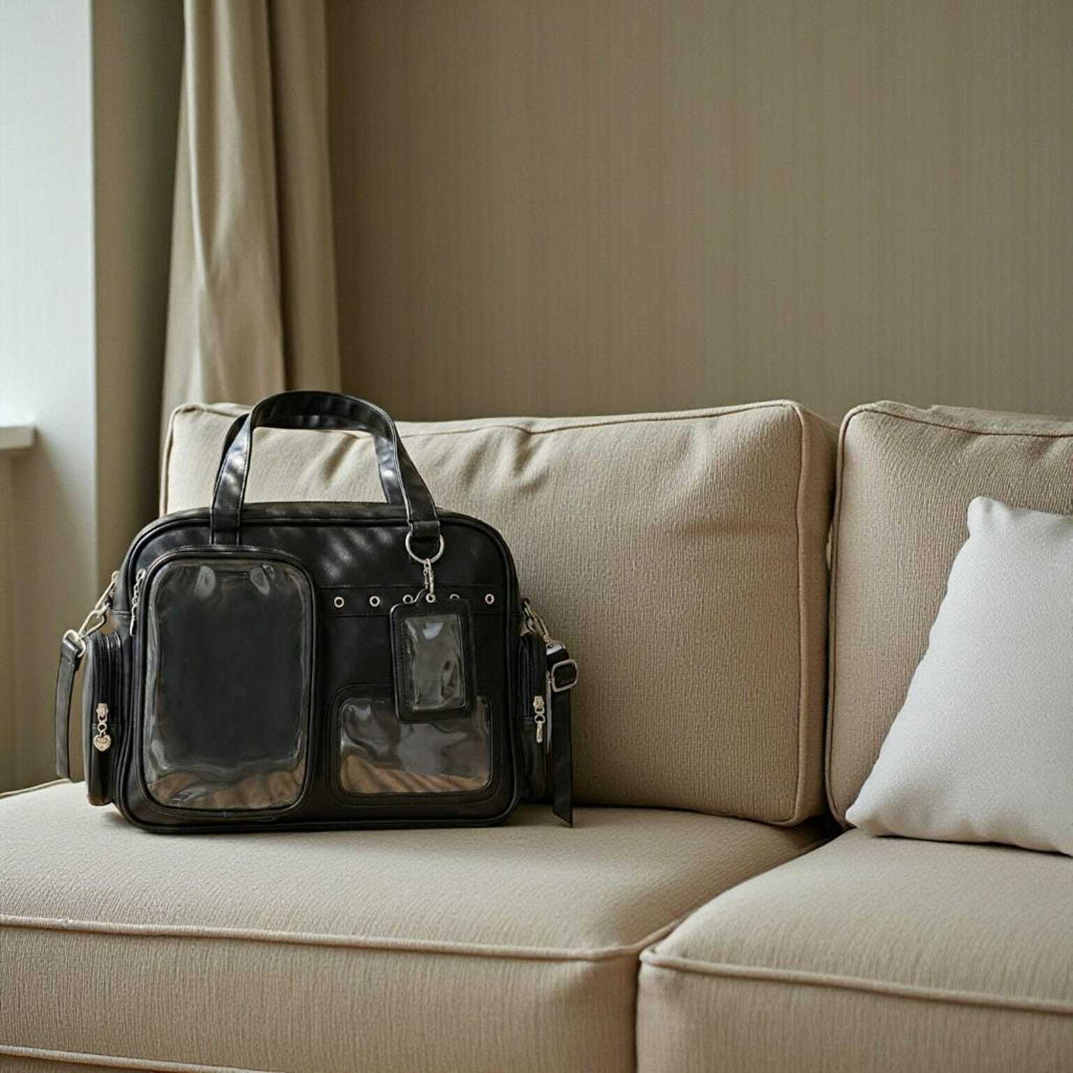 Yellow Kawaii Convertible Ita Bag for Pin Display Yellow Kawaii Convertible Ita Bag for Pin Display