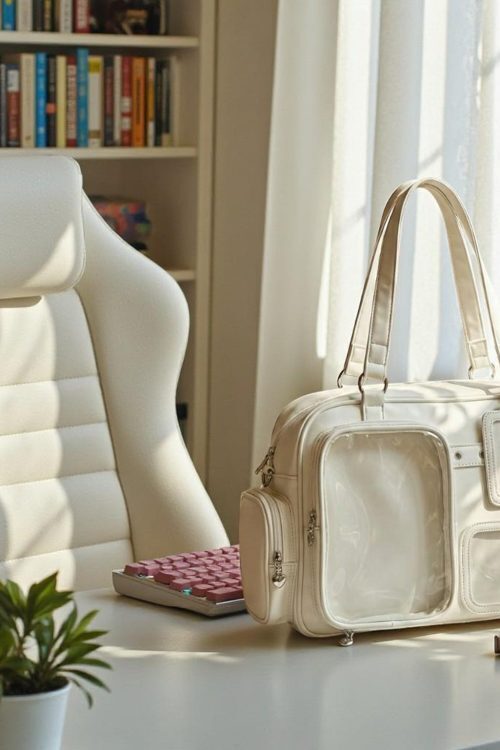 Yellow Kawaii Convertible Ita Bag for Pin Display