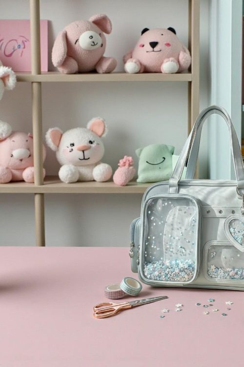 Yellow Kawaii Convertible Ita Bag for Pin Display