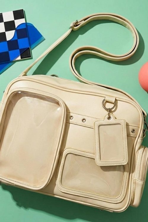 Yellow Kawaii Convertible Ita Bag for Pin Display