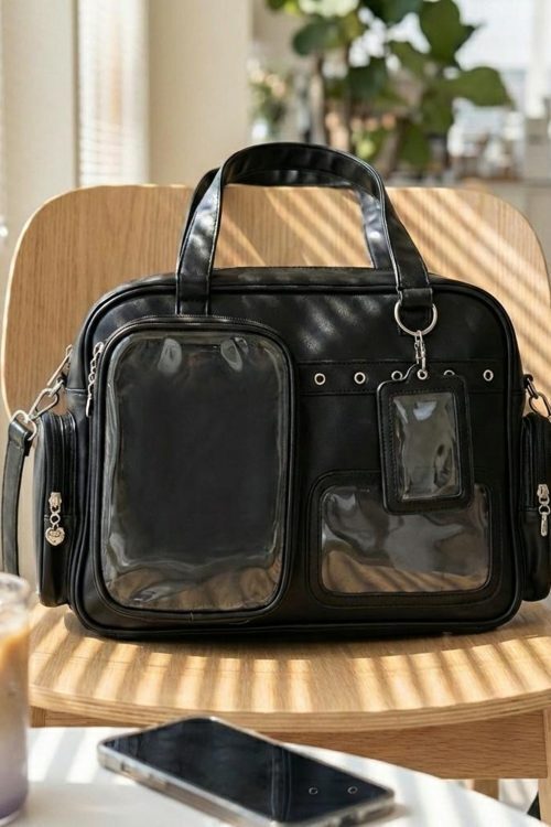 Yellow Kawaii Convertible Ita Bag for Pin Display