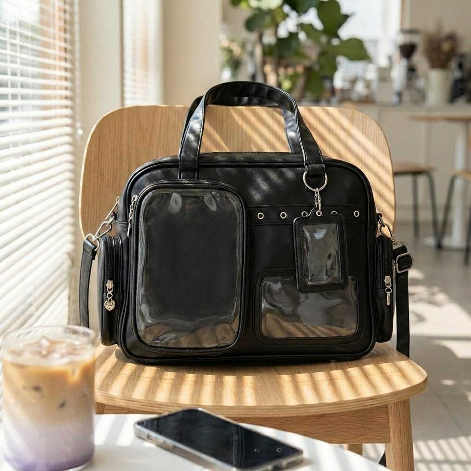 Yellow Kawaii Convertible Ita Bag for Pin Display Yellow Kawaii Convertible Ita Bag for Pin Display