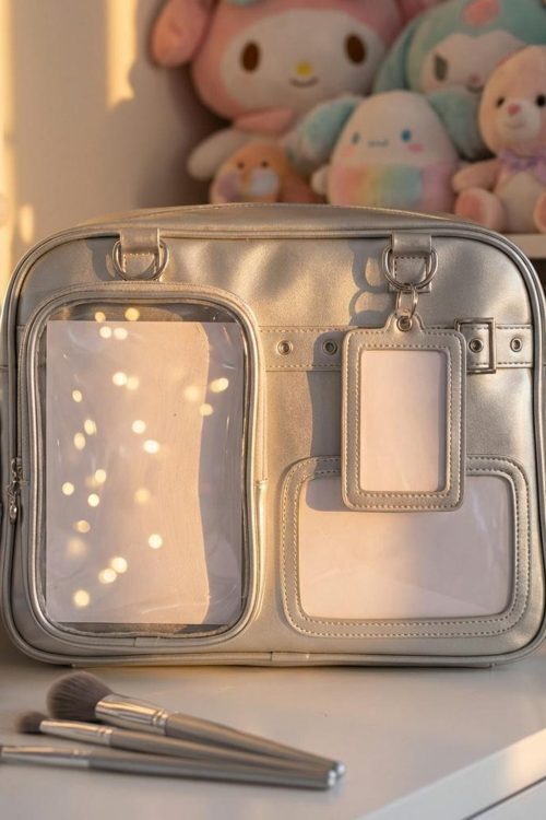 Yellow Kawaii Convertible Ita Bag for Pin Display