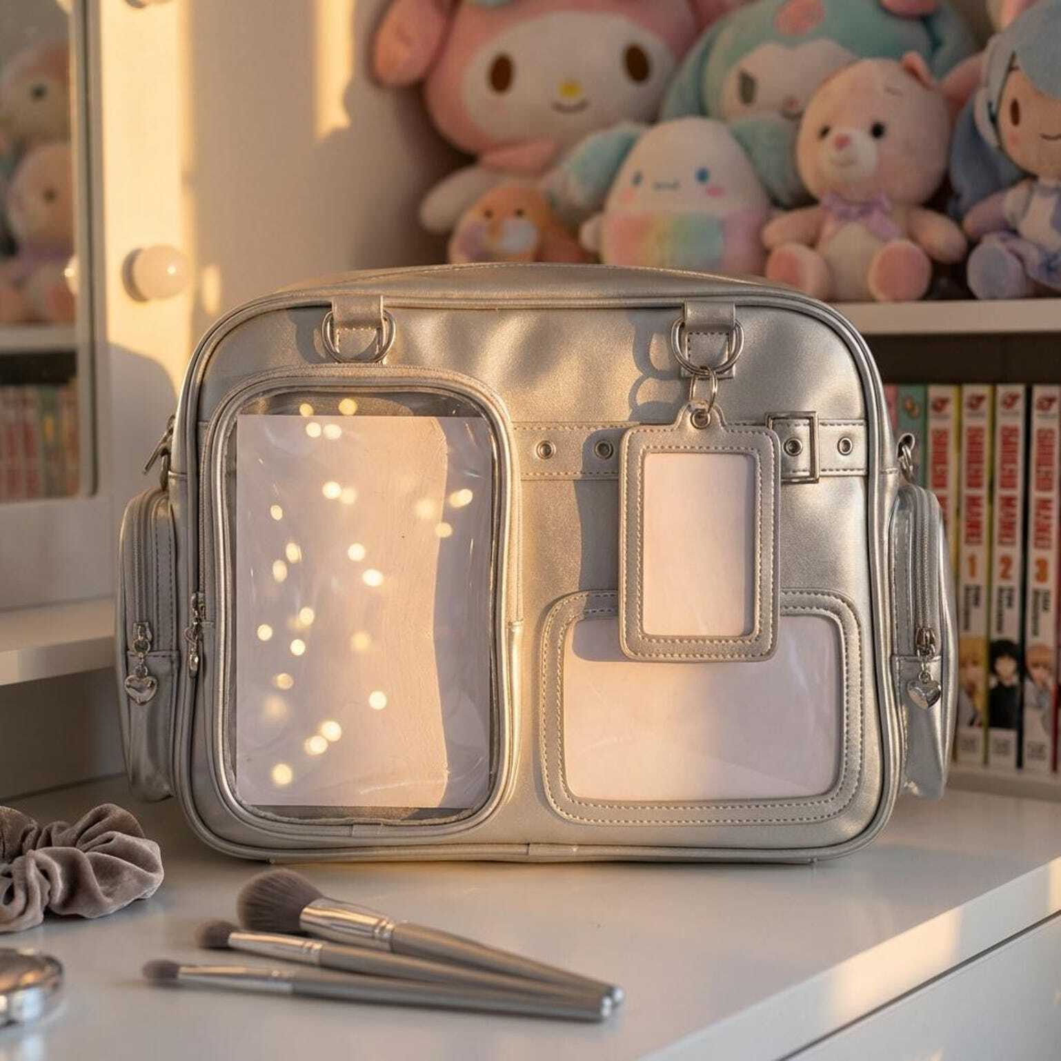 Yellow Kawaii Convertible Ita Bag for Pin Display Yellow Kawaii Convertible Ita Bag for Pin Display